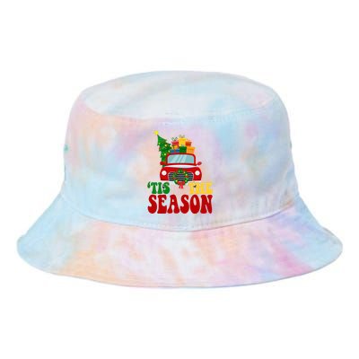 Tis The Season Jolly Christmas Truck Tie Dye Newport Bucket Hat