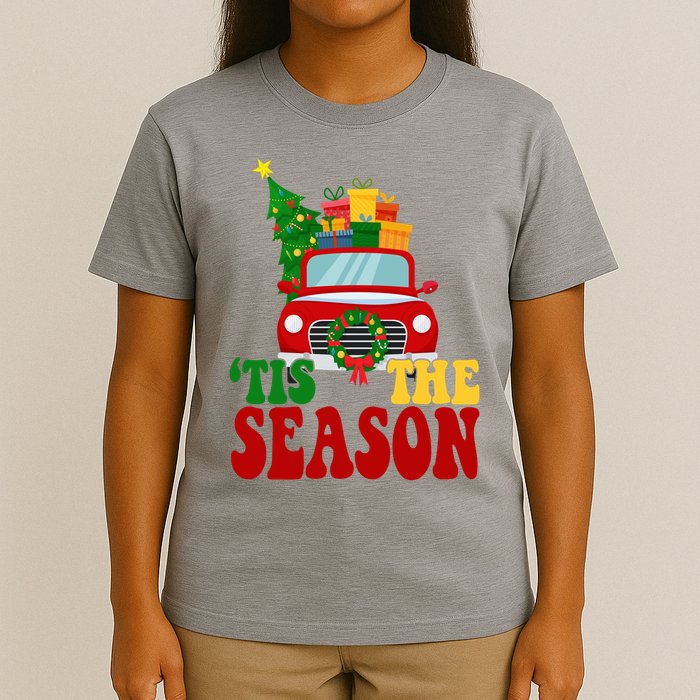 Tis The Season Jolly Christmas Truck T-Shirt