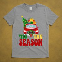 Tis The Season Jolly Christmas Truck T-Shirt