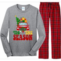 Tis The Season Jolly Christmas Truck Long Sleeve Pajama Set