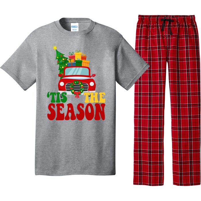 Tis The Season Jolly Christmas Truck Pajama Set