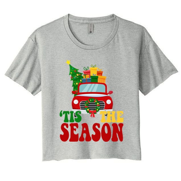 Tis The Season Jolly Christmas Truck Crop Top
