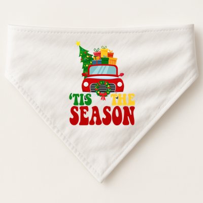 Tis The Season Jolly Christmas Truck USA-Made Doggie Bandana