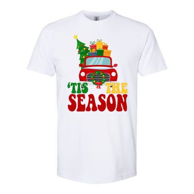 Tis The Season Jolly Christmas Truck Softstyle CVC T-Shirt