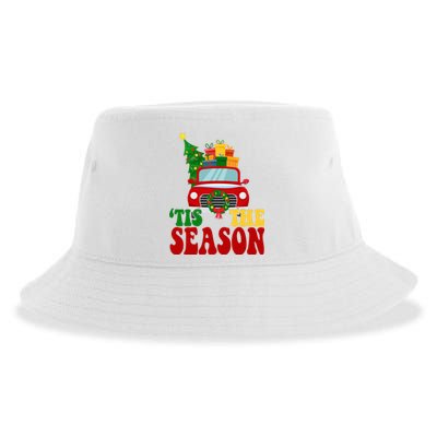 Tis The Season Jolly Christmas Truck Sustainable Bucket Hat