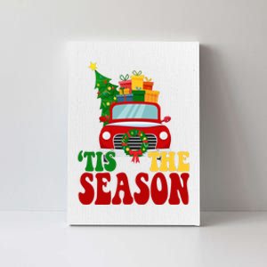 Tis The Season Jolly Christmas Truck Canvas