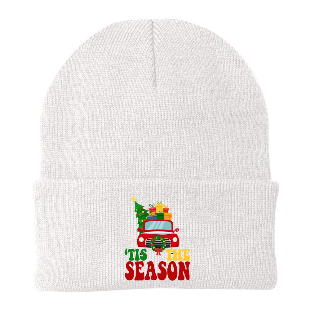 Tis The Season Jolly Christmas Truck Beanie