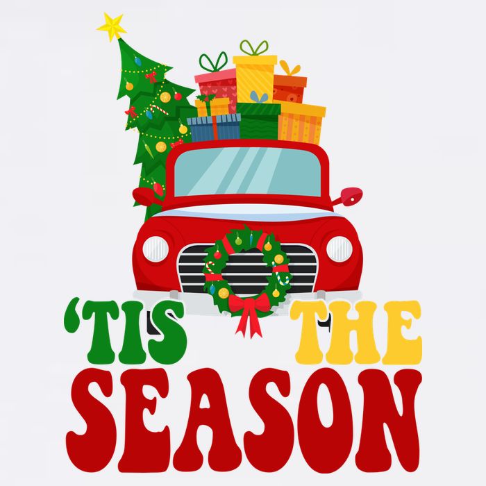 Tis The Season Jolly Christmas Truck Beanie