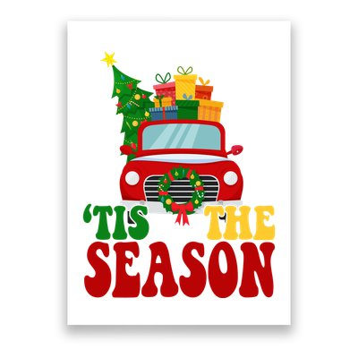 Tis The Season Jolly Christmas Truck Poster