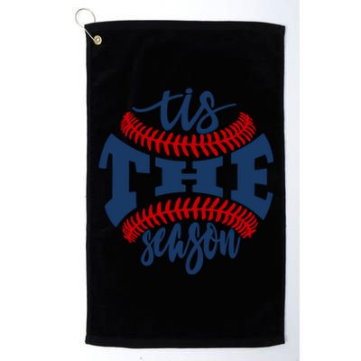 Tis The Season Baseball Softball Lovers Gift Platinum Collection Golf Towel