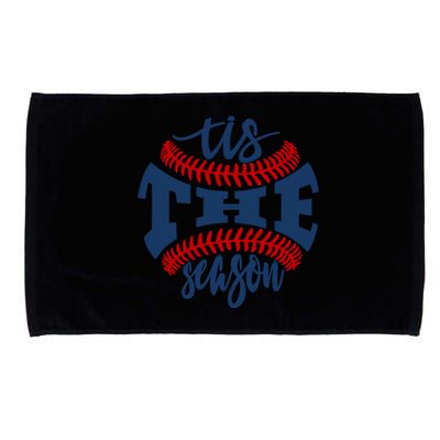 Tis The Season Baseball Softball Lovers Gift Microfiber Hand Towel