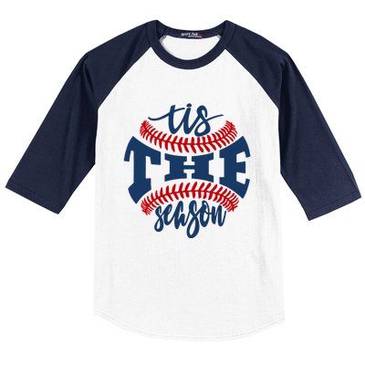 Tis The Season Baseball Softball Lovers Gift Baseball Sleeve Shirt