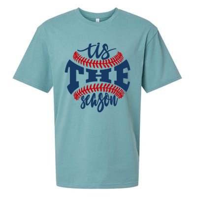 Tis The Season Baseball Softball Lovers Gift Sueded Cloud Jersey T-Shirt