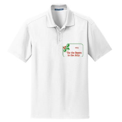 Tis The Season To The Jolly 1992 Dry Zone Grid Polo