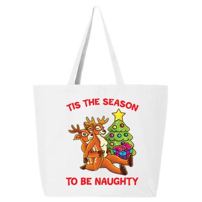 Tis The Season To Be Naughty Humping Reindeer Love Couple Gift 25L Jumbo Tote