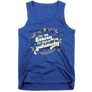 Tis The Season To Smash The Patriarchy Feminist Xmas Meme Funny Gift Tank Top