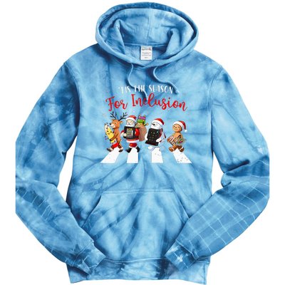 Tis The Season For Inclusion Xmas Ot Pt Slp Therapy Holiday Tie Dye Hoodie