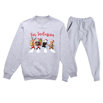 Tis The Season For Inclusion Xmas Ot Pt Slp Therapy Holiday Premium Crewneck Sweatsuit Set