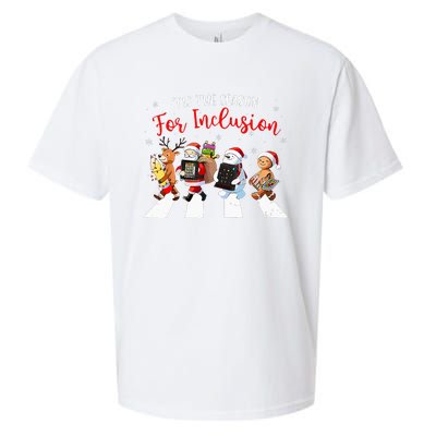 Tis The Season For Inclusion Xmas Ot Pt Slp Therapy Holiday Sueded Cloud Jersey T-Shirt