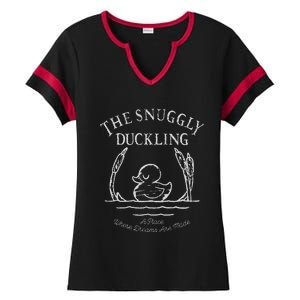 Tangled The Snuggly Duckling Where Dreams Are Made Ladies Halftime Notch Neck Tee