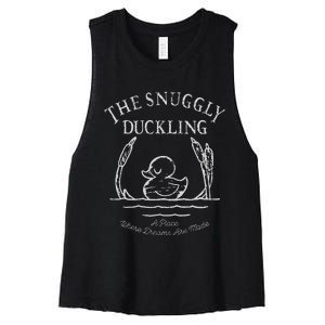 Tangled The Snuggly Duckling Where Dreams Are Made Women's Racerback Cropped Tank