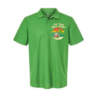 Tis The Sea Sun Santa Beach Summer Christmas In July Summer Softstyle Adult Sport Polo