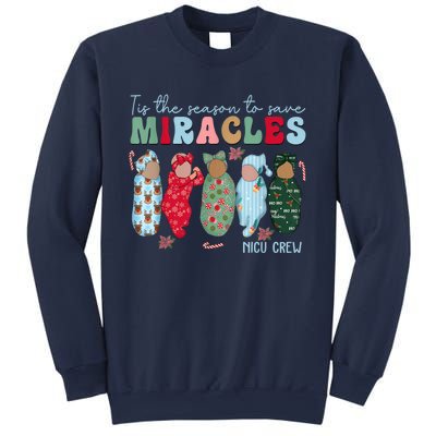 Tis The Season To Save Miracles Nicu Crew Nurse Christmas Sweatshirt