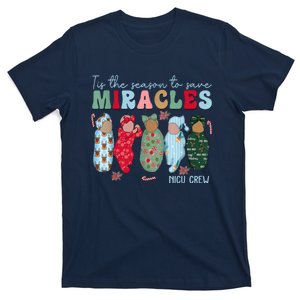 Tis The Season To Save Miracles Nicu Crew Nurse Christmas T-Shirt