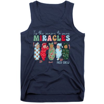 Tis The Season To Save Miracles Nicu Crew Nurse Christmas Tank Top