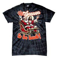 Tis The Season To Be Back Jesus Santa Claus Christmas Family Tie-Dye T-Shirt