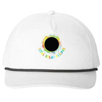 Texas Total Solar Eclipse Totality April 8 2024 Snapback Five-Panel Rope Hat