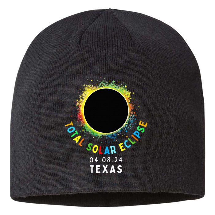 Texas Total Solar Eclipse Totality April 8 2024 Sustainable Beanie