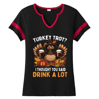 Turkey Trot Squad Running Ing Matching Thanksgiving Gift Ladies Halftime Notch Neck Tee