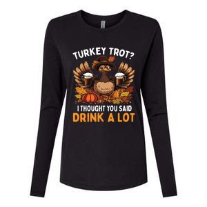 Turkey Trot Squad Running Ing Matching Thanksgiving Gift Womens Cotton Relaxed Long Sleeve T-Shirt