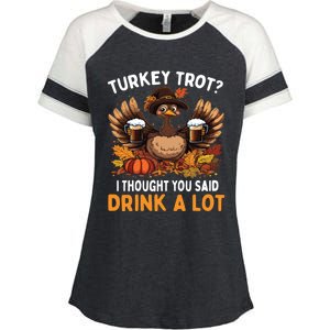 Turkey Trot Squad Running Ing Matching Thanksgiving Gift Enza Ladies Jersey Colorblock Tee