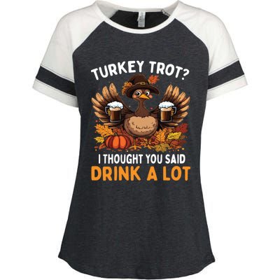 Turkey Trot Squad Running Ing Matching Thanksgiving Gift Enza Ladies Jersey Colorblock Tee