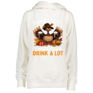 Turkey Trot Squad Running Ing Matching Thanksgiving Gift Womens Funnel Neck Pullover Hood