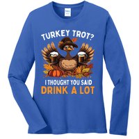 Turkey Trot Squad Running Ing Matching Thanksgiving Gift Ladies Long Sleeve Shirt