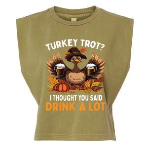 Turkey Trot Squad Running Ing Matching Thanksgiving Gift Garment-Dyed Women's Muscle Tee