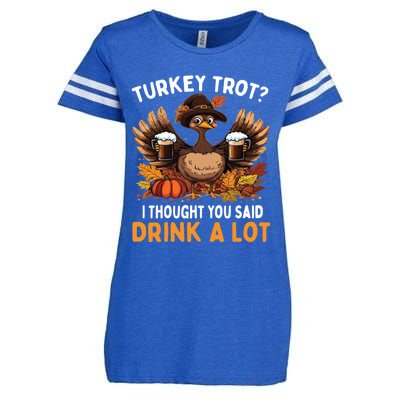 Turkey Trot Squad Running Ing Matching Thanksgiving Gift Enza Ladies Jersey Football T-Shirt