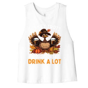 Turkey Trot Squad Running Ing Matching Thanksgiving Gift Women's Racerback Cropped Tank