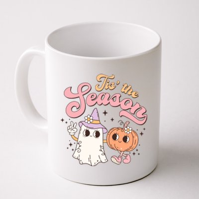 Tis The Season Cute Ghost Pumpkin Funny Halloween Costume Gift Coffee Mug