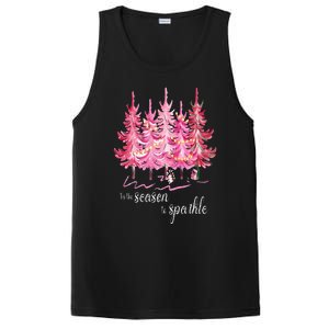 Tis The Season To Sparkle Cute Pink Christmas Tree PosiCharge Competitor Tank