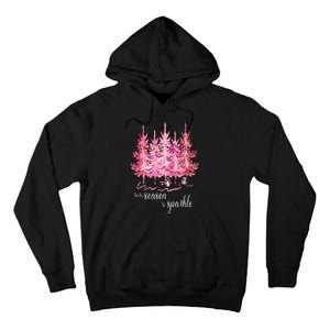 Tis The Season To Sparkle Cute Pink Christmas Tree Tall Hoodie