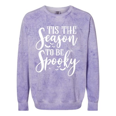 Tis The Season To Be Spooky Halloween Meaningful Gift Colorblast Crewneck Sweatshirt