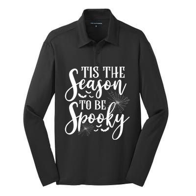 Tis The Season To Be Spooky Halloween Meaningful Gift Silk Touch Performance Long Sleeve Polo