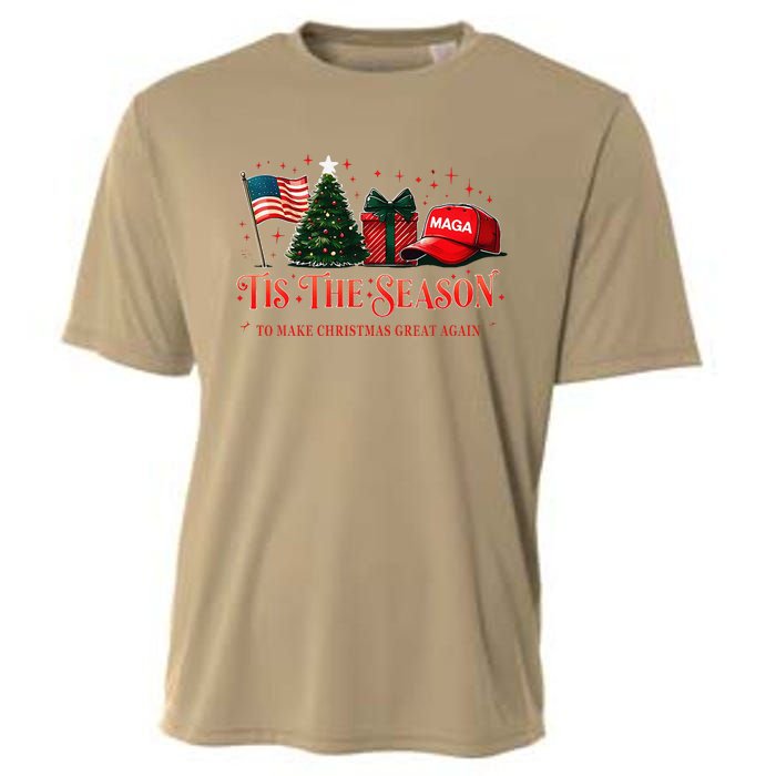 Tis The Season Trump Maga 2024 Make Christmas Great Again Cooling Performance Crew T-Shirt