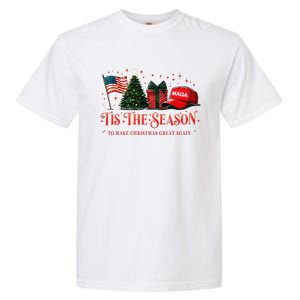 Tis The Season Trump Maga 2024 Make Christmas Great Again Garment-Dyed Heavyweight T-Shirt