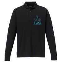 Tis The Season To Remind Everyone Im Jewish Funny Hanukkah Performance Long Sleeve Polo