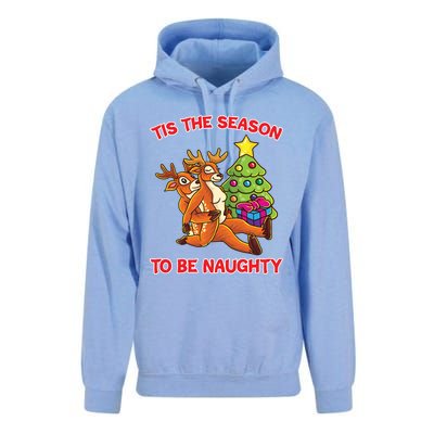 Tis The Season To Be Naughty Humping Reindeer Love Couple Meaningful Gift Unisex Surf Hoodie